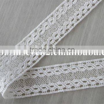 Factory Wholesale High Quality White 3cm Polyester Yarn Lace for Sale photo-3