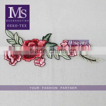 pretty as picture rose embroidery printing patch for chinese style straight skirt