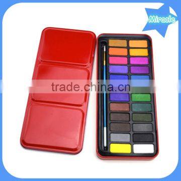 factory wholesale 24colors watercolor paint set artist painting set for children