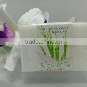 Body and Facial Rice Milk Soap From Thailand Handmade Cleanser Hotel Supplies Beauty