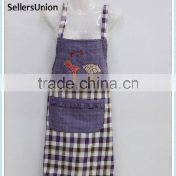 No.1 yiwu commission agent wanted Cotton Kitchen Apron With Adjustable Waist Ties