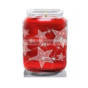 16 oz cheap eco-friendly glass candle bright empty holder with lid