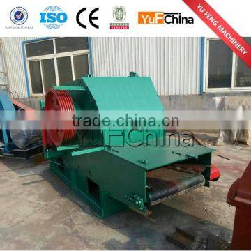 Industrial wood chipper for biomass fuel processing equipment