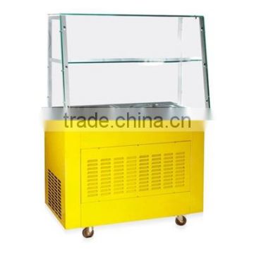 fried ice cream machine with glass cover