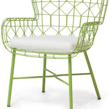 Outdoor Chair Single Chair Metal Frame Taiwan Olifen Waterproof 8cm Cushion photo-3