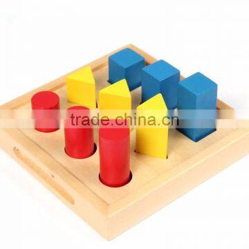 Monitessori educational toy wooden Geometry Shape Board Teaching Aids