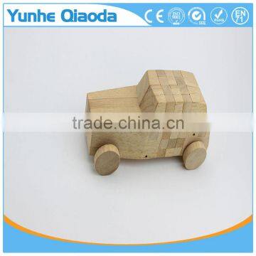 Wood 3D Vehicle block car 3D Woodcraft Kit Assemble Paint DIY 3D Puzzle Toys for Kids Adults the Best Birthday Gift