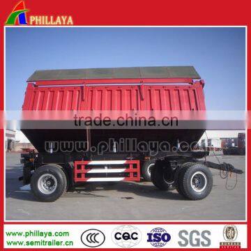 2017 NEW Hydraulic Lifting Side Dump Drawbar Rear Grain Tipper Trailer For Sale