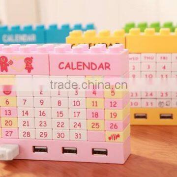 Creative USB HUB DIY Blocks Usb 2.0 Hub Calendar With Bluetooth/usb Hub With Cable/Executive DIY Desk Calendar 2015 photo-6