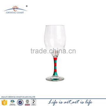 color solid color stem water glass;colored solid color wine glass pieces