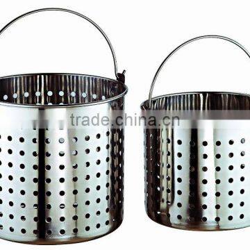 Stainless steel perforated bucket