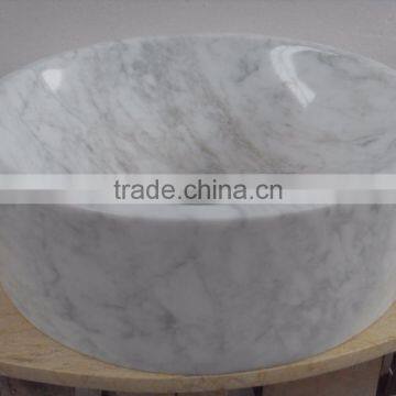 Carrara White Marble Sinks Round Basin Hot Sale photo-2