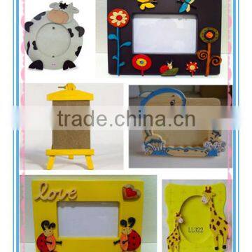 2014 hot sale,lovely photo frame, funny cheap handmade novel unique wonderful latest design wooden photo frame