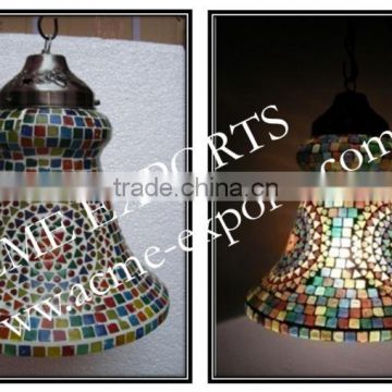 Mosaic Glass Mushroom Lamps