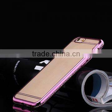 2017 Hot sale fashion phone accessories, diamond plating TPU phone case For iPhone 6 6Plus