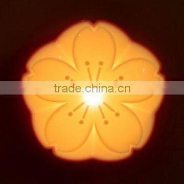 Plug Romantic Sakura Adjustable Voice Light Motion Sensor Led Night Light photo-3