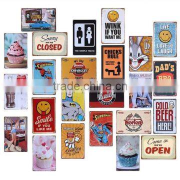 Wholesale vintage metal antique tin sign