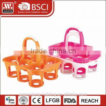 2017 high quality colorful and potable 6 pack plastic beer holder