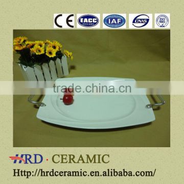 Modern Style 2015 Ceramic Plate With Handle,Ceramic Furniture Handle