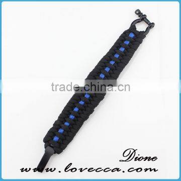 Stainless Steel Shackle Buckle Hiking Outdoor Survival Paracord Bracelet photo-4