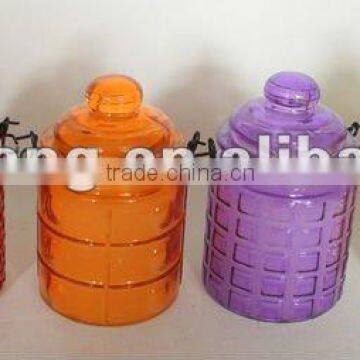 Round Glass Candle Jar With Lid and Lifting Handle photo-4