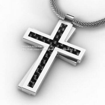OEM / ODM Stainless Steel Pendant Black Cross Fashion photo-2
