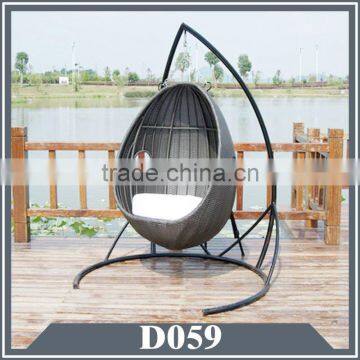 egg shape rattan swing hanging chair indoor outdoor use