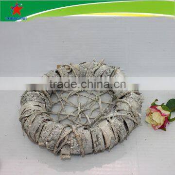 Birch Wreath With Bottom for Flower Holder photo-2