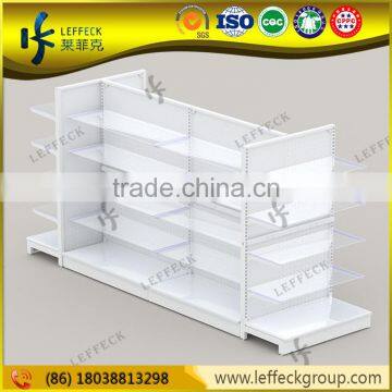 Grocery storage shelving fixtures and displays