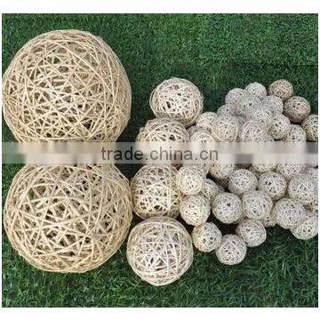 Eco Friendly 100 % Natural Handwoven Bamboo Rattan and Seagrass Decorative Ball photo-6