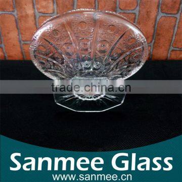 Hot Sale Embossed Glass Fruit Plate photo-2