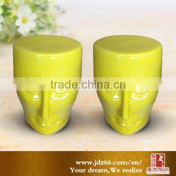 Yellow Ceramic Garden Stool photo-6