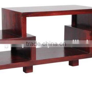 Polished Wooden TV Table With Small Showcase