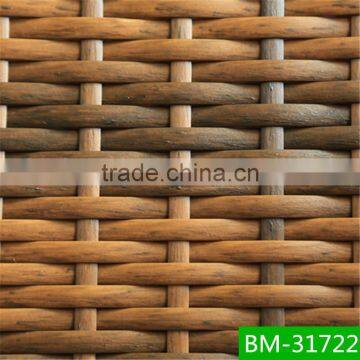 brown color half moon flat pvc wicker BM-31722 use for outdoor table sets