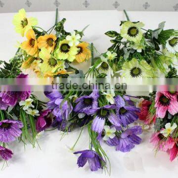 Silk Flowers Bouquet Decorative Landscaping Fabric Flowers photo-5