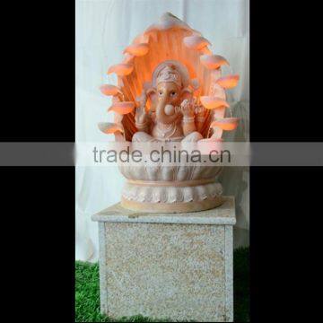 Polyresin indian hindu god Ganesh Buddha water fountain