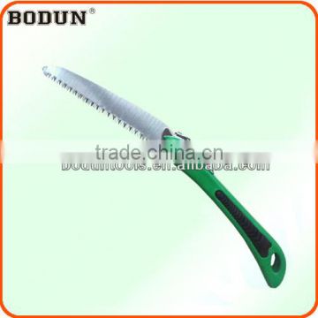 B9003 Good quality green with black plastic handle folding saw&pruning saw&hand saw