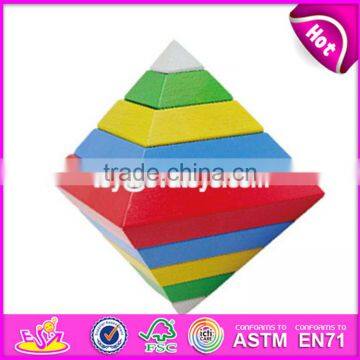 Best Design Classic Geometry Blocks Wooden Baby Learning Shapes W13E065 photo-3