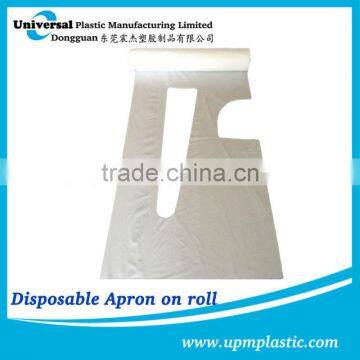 Disposable one time used plastic LDPE aprons on roll