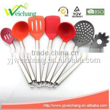 WCE247B Premium Silicone Utensils SPAGHETTI SERVER Pasta Fork Cooking Utensil Gadgets Set With S.S. Handle photo-4