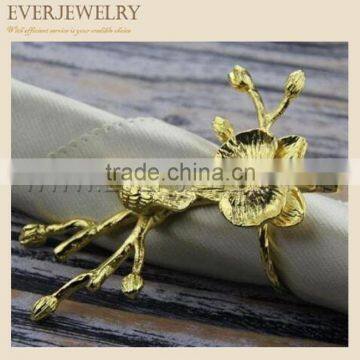 cheap metal flower napkin rings for wedding