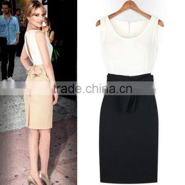 Wholesale New Fashion Ladies Dresess , Sexy Women Summer Chiffon Evening Cocktail Party Sleeveless Bodycon Pencil Dress