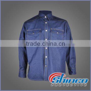 Shinco supply short sleeve cotton protective Flame retardant shirt