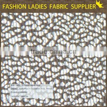 Hot Sale Fashion Ottoman 100% Polyester Foil Print of Shaoxing Textile Width 150cm photo-2