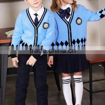 Kindergarten Clothing Spring and Autumn Wear School Uniforms Classes Spring British College Wind Children's Sweaters Set Custom photo-4