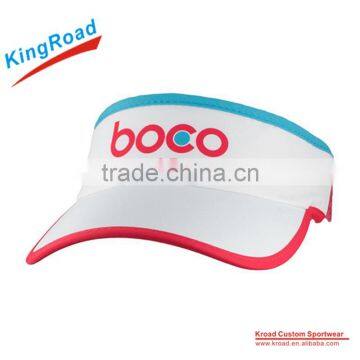 running sportswear visor cap, sublimation printed running cap