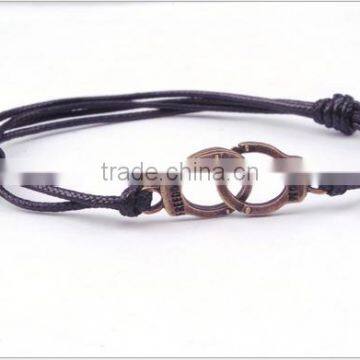 Long Cross Connector Charm Suede Leather Bracelet Diy Cheap Handmade Cross Leather Knotted Bracelets for Her Gifts photo-4