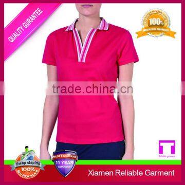 Custom embroidery logo women polo shirt, pima cotton polo shirt