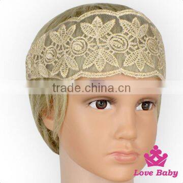 Wholesale Boutique Festival Girls Lace Floral Elastic Wedding Boho Bridal Headband Hair Accessories photo-4