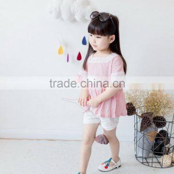 S33520W Sweet Girls New Lace Flower Fancy Summer Pink Blouse photo-3